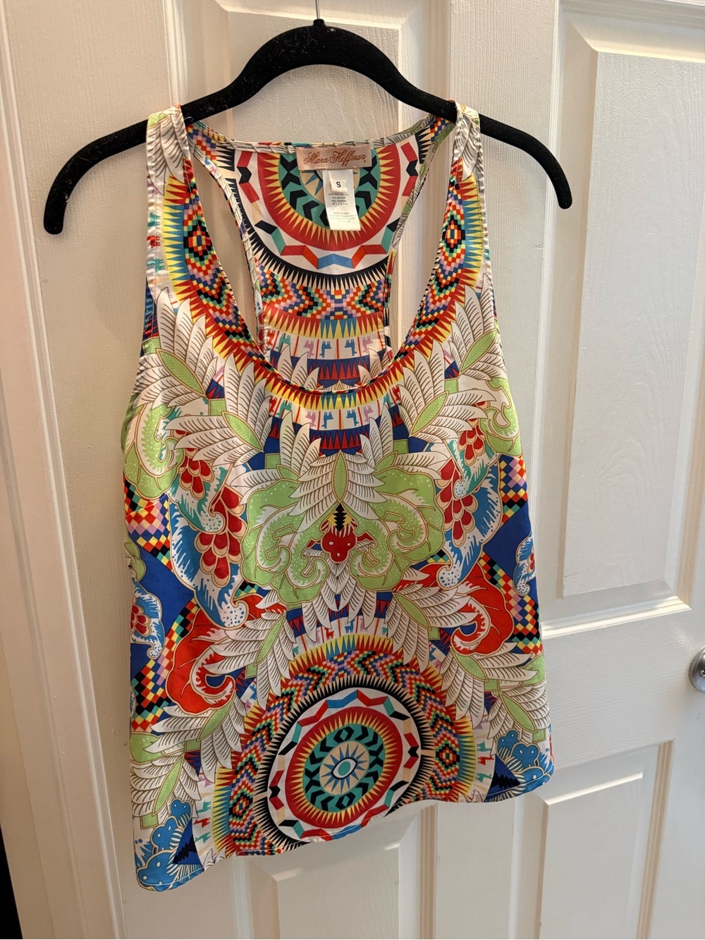 Mara Hoffman Multicolor Geometric Racerback Tank Top